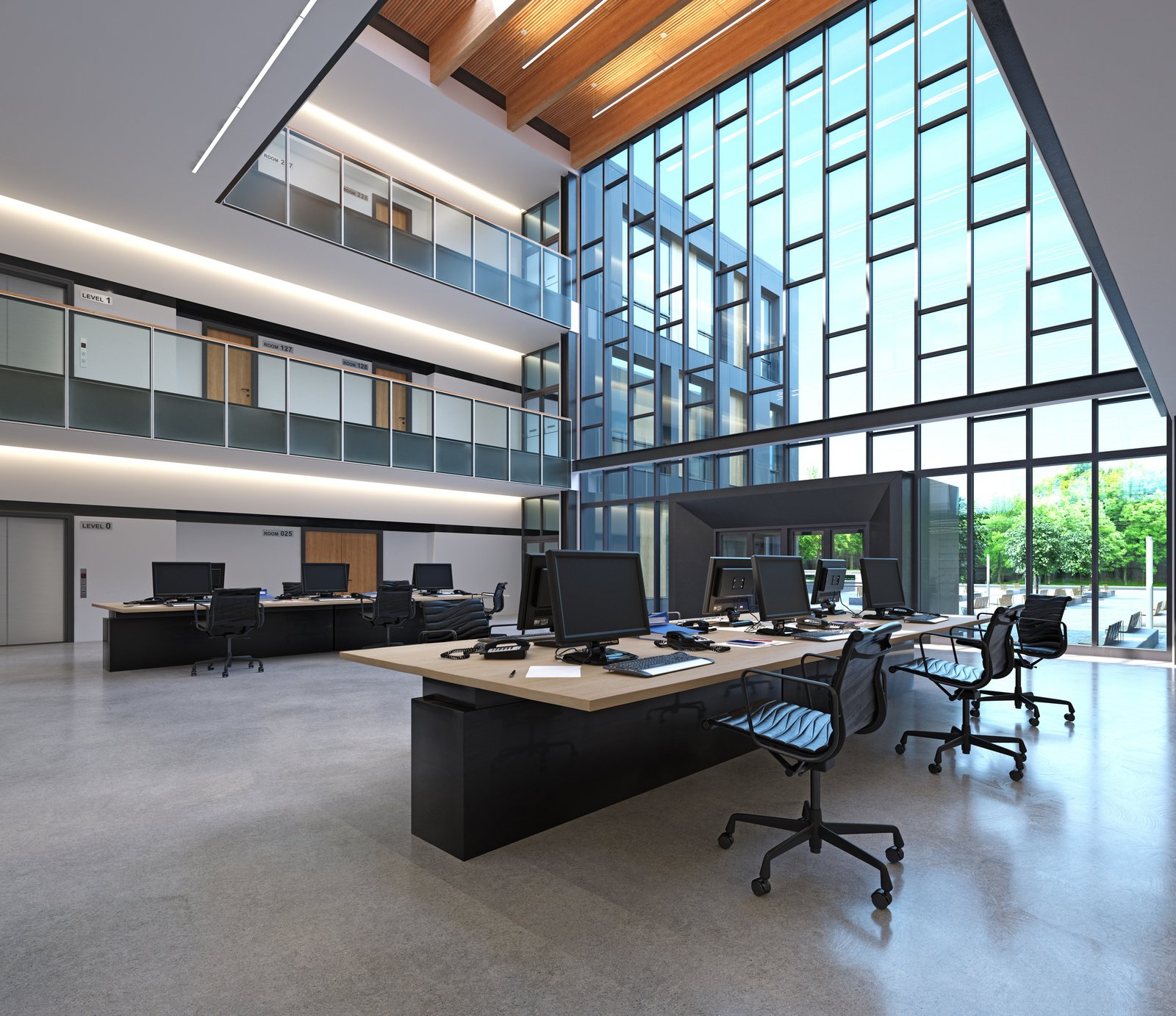 Modern office workspace